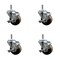 Service Caster 3'' High Temp Phenolic Swivel 7/16'' Grip Ring Stem Caster Set with Brake, 4PK SCC-GR20S314-PHRHT-TLB-716138-4 - alternate 1